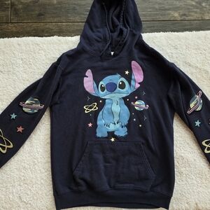 #557 Disney Navy Hoodie with Stitch and Space Theme